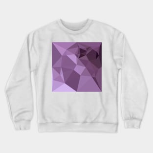 African Violet Abstract Low Polygon Background Crewneck Sweatshirt